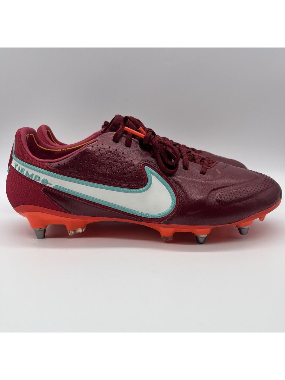 Nike Men's Tiempo Legend 9 Elite SG Soccer Cleats Red Blue Size 9.5 DJ8039-617